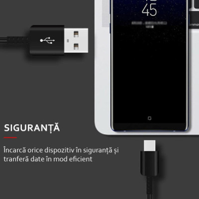 Cablu de Date USB la Type-C, 1.2m - Samsung (EP-DG950CBE) - Black (Bulk Packing) - 3