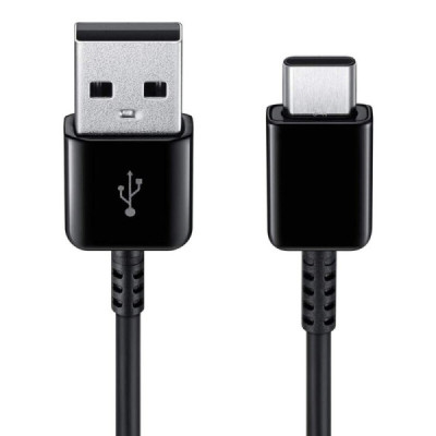 Cablu de Date USB la Type-C, Fast Charge, 25W, 1.5m - Samsung (EP-DW700CBE) - Black (Bulk Packing) - 1
