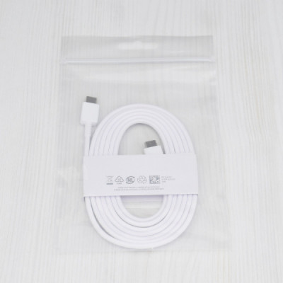 Cablu de Date USB-C to Type-C Fast Charging 25W, 1.8m - Samsung (EP-DW767JWE) - White (Bulk Packing) - 2