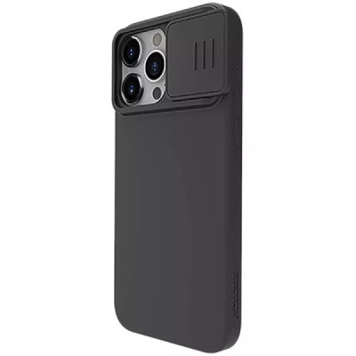 Husa pentru iPhone 15 Pro - Nillkin CamShield Silky MagSafe Silicone - Classic Black - 4