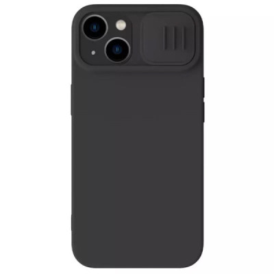 Husa pentru iPhone 15 Plus - Nillkin CamShield Silky MagSafe Silicone - Classic Black - 2