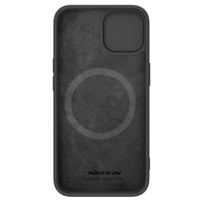 Husa pentru iPhone 15 Plus - Nillkin CamShield Silky MagSafe Silicone - Classic Black - 7