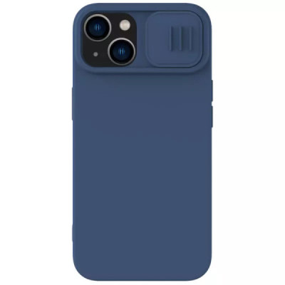 Husa pentru iPhone 15 Plus - Nillkin CamShield Silky MagSafe Silicone - Midnight Blue - 2
