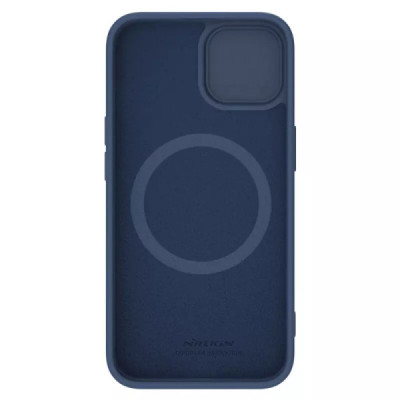 Husa pentru iPhone 15 Plus - Nillkin CamShield Silky MagSafe Silicone - Midnight Blue - 7