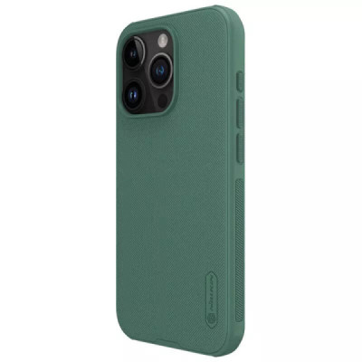 Husa pentru iPhone 15 Pro - Nillkin Super Frosted Shield Pro - Deep Green - 4