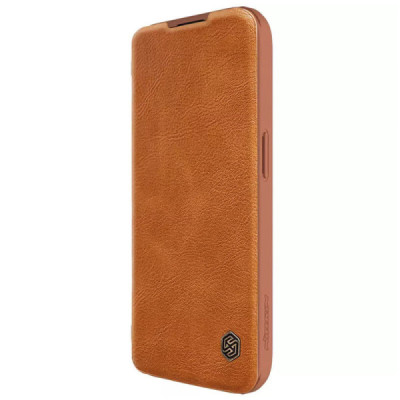 Husa pentru iPhone 15 Pro - Nillkin QIN Pro Leather Case - Brown - 5