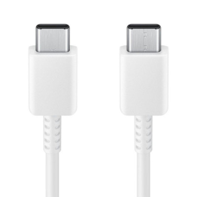 Cablu de Date Type-C la Type-C Fast Charging 3A, 1.8m - Samsung (EP-DX310JWE) - White (Bulk Packing) - 1