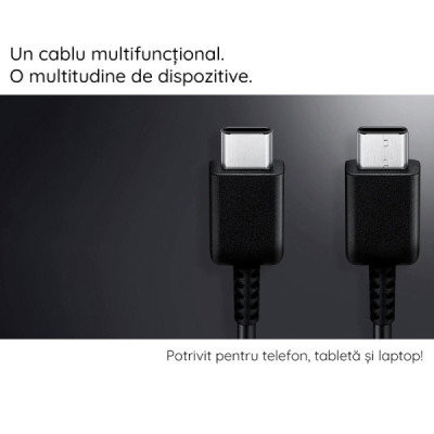 Cablu de Date Type-C la Type-C Fast Charging 3A, 1.8m - Samsung (EP-DX310JWE) - White (Bulk Packing) - 6