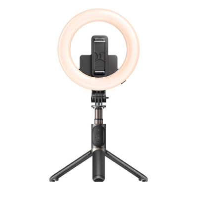 Yesido - Selfie Stick (SF12) - Stable, with Ring Light, Tripod, Remote Controller, 360Â° Rotation, 120mAh - Black - 1