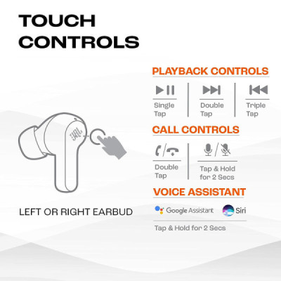 Casti in-ear Bluetooth cu microfon TWS - JBL (Wave 200) - Black - 6