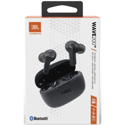 Casti in-ear Bluetooth cu microfon TWS - JBL (Wave 200) - Black - 7