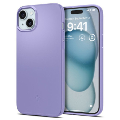 Husa pentru iPhone 15 - Spigen Thin Fit - Iris Purple - 1