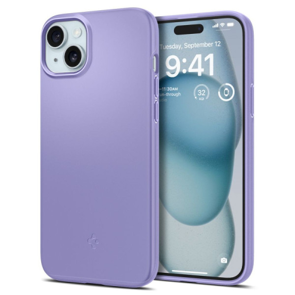 Husa pentru iPhone 15 - Spigen Thin Fit - Iris Purple