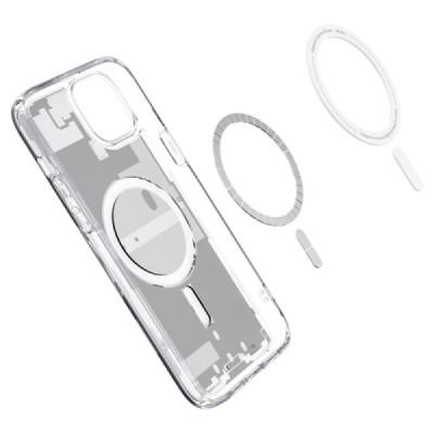 Husa pentru iPhone 15 - Spigen Ultra Hybrid MagSafe Zero One - White - 3