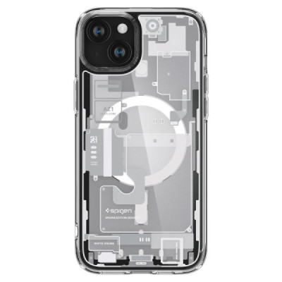 Husa pentru iPhone 15 - Spigen Ultra Hybrid MagSafe Zero One - White - 4
