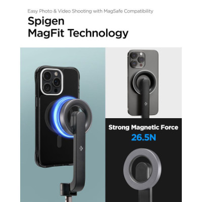 Selfie Stick Compatibil MagSafe, 67cm - Spigen S570W - Black - 9