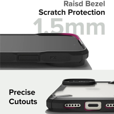 Husa pentru iPhone 15 - Ringke Fusion X - Black - 7