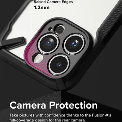 Husa pentru iPhone 15 Pro - Ringke Fusion X - Black - 6
