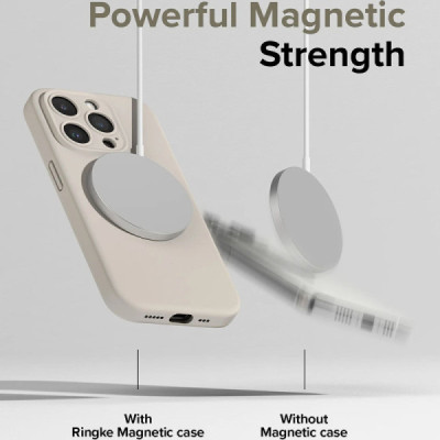 Husa pentru iPhone 15 Pro - Ringke Silicone Magnetic - Sunny Lime - 5