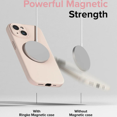 Husa pentru iPhone 15 Plus - Ringke Silicone Magnetic - Stone - 5
