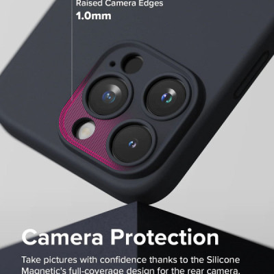 Husa pentru iPhone 15 Pro Max - Ringke Silicone Magnetic - Pink Sand - 7