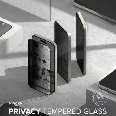 Folie pentru iPhone 15 Plus - Ringke Cover Display Tempered Glass - Privacy - 2