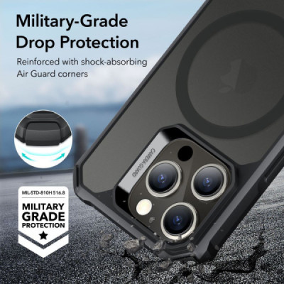 Husa pentru iPhone 15 Pro Max - ESR Air Armor HaloLock - Frosted Black - 3