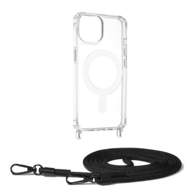 Husa pentru iPhone 14 - Techsuit Acrylic MagSafe Crossbody - Black - 1