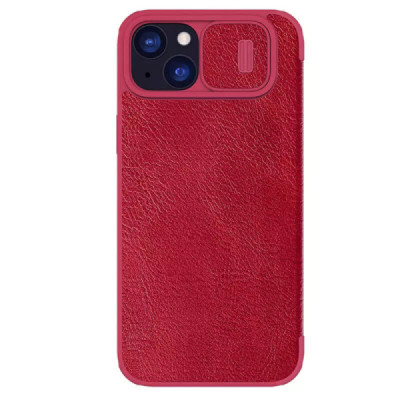 Husa pentru iPhone 15 Plus - Nillkin QIN Leather Case - Red - 1