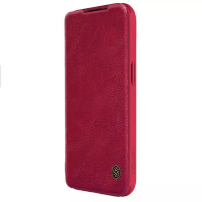 Husa pentru iPhone 15 Plus - Nillkin QIN Leather Case - Red - 4