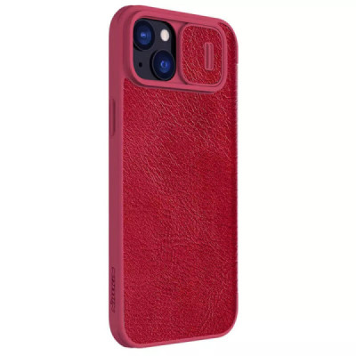 Husa pentru iPhone 15 Plus - Nillkin QIN Leather Case - Red - 5
