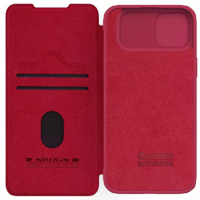 Husa pentru iPhone 15 Plus - Nillkin QIN Leather Case - Red - 6