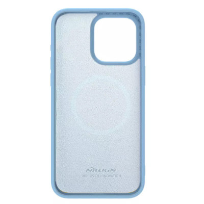 Husa pentru iPhone 15 Pro Max - Nillkin CamShield Silky MagSafe Silicone - Haze Blue - 6