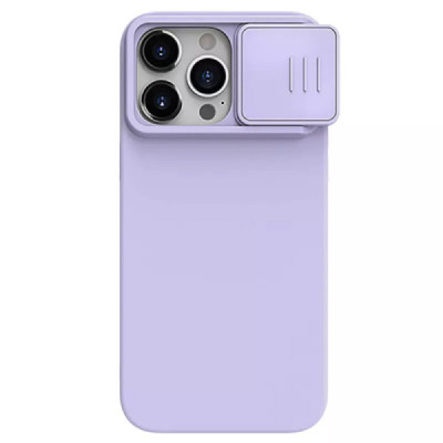 Husa pentru iPhone 15 Pro Max - Nillkin CamShield Silky MagSafe Silicone - Misty Purple - 1