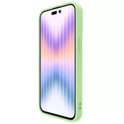 Husa pentru iPhone 15 Pro - Nillkin CamShield Silky MagSafe Silicone - Mint Green - 4