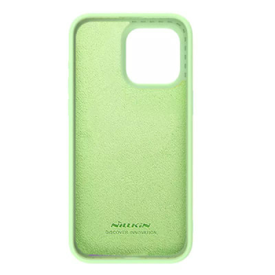Husa pentru iPhone 15 Pro - Nillkin CamShield Silky MagSafe Silicone - Mint Green - 6