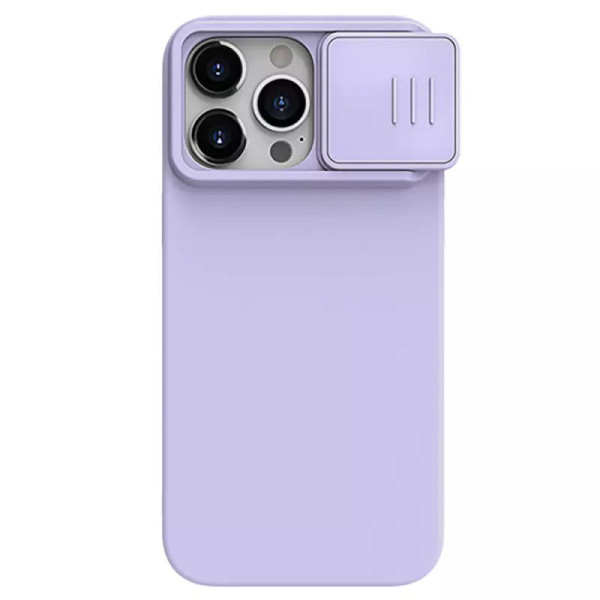 Husa pentru iPhone 15 Pro - Nillkin CamShield Silky MagSafe Silicone - Misty Purple