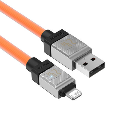 Cablu de Date USB la Lightning Fast Charging, 2.4A, 2m - Baseus CoolPlay Series (CAKW000507) - Orange - 3