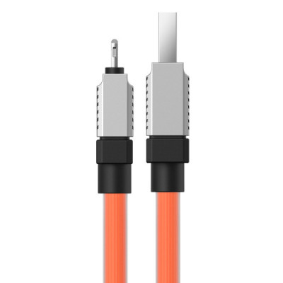 Cablu de Date USB la Lightning Fast Charging, 2.4A, 2m - Baseus CoolPlay Series (CAKW000507) - Orange - 4
