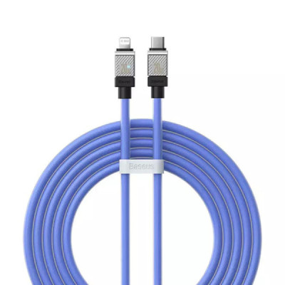 Cablu de Date USB-C la Lightning Fast Charging, 20W, 2m - Baseus CoolPlay Series (CAKW000103) - Blue - 1
