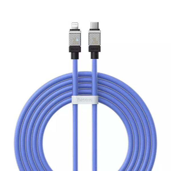 Cablu de Date USB-C la Lightning Fast Charging, 20W, 2m - Baseus CoolPlay Series (CAKW000103) - Blue