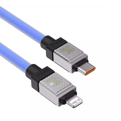 Cablu de Date USB-C la Lightning Fast Charging, 20W, 2m - Baseus CoolPlay Series (CAKW000103) - Blue - 3