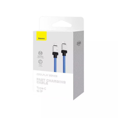 Cablu de Date USB-C la Lightning Fast Charging, 20W, 2m - Baseus CoolPlay Series (CAKW000103) - Blue - 7