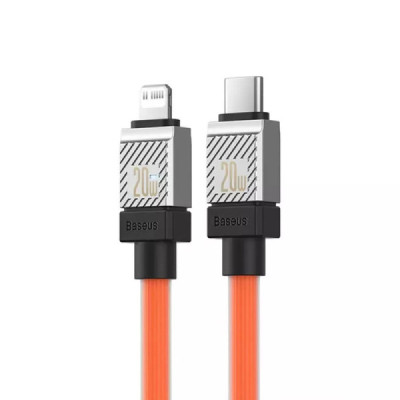 Cablu de Date USB-C la Lightning Fast Charging, 20W, 2m - Baseus CoolPlay Series (CAKW000107) - Orange - 2
