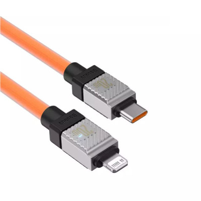 Cablu de Date USB-C la Lightning Fast Charging, 20W, 2m - Baseus CoolPlay Series (CAKW000107) - Orange - 3
