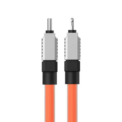 Cablu de Date USB-C la Lightning Fast Charging, 20W, 2m - Baseus CoolPlay Series (CAKW000107) - Orange - 4