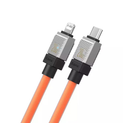 Cablu de Date USB-C la Lightning Fast Charging, 20W, 2m - Baseus CoolPlay Series (CAKW000107) - Orange - 5