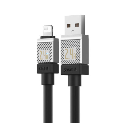 Cablu de Date USB la Lightning Fast Charging, 2.4A, 2m - Baseus CoolPlay Series (CAKW000501) - Black - 3