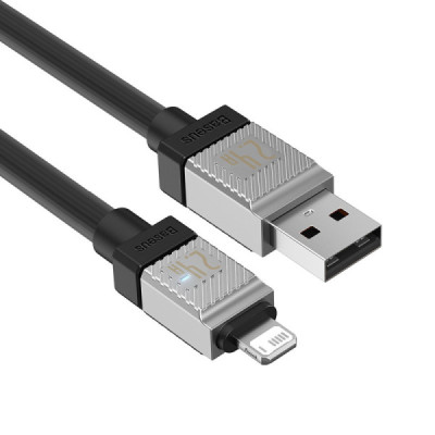 Cablu de Date USB la Lightning Fast Charging, 2.4A, 2m - Baseus CoolPlay Series (CAKW000501) - Black - 4