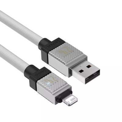 Cablu de Date USB la Lightning Fast Charging, 2.4A, 2m - Baseus CoolPlay Series (CAKW000502) - White - 3